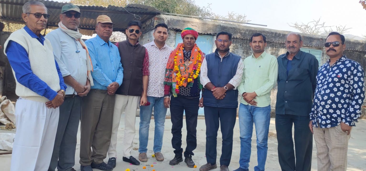 ओबीसी मोर्चा मंडल अध्यक्ष पटेल का किया स्वागत ।